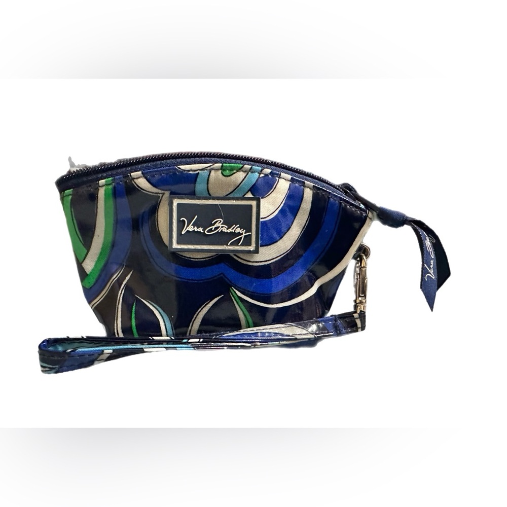 Vera Bradley Blue and Green Cosmetic / Coin Bag